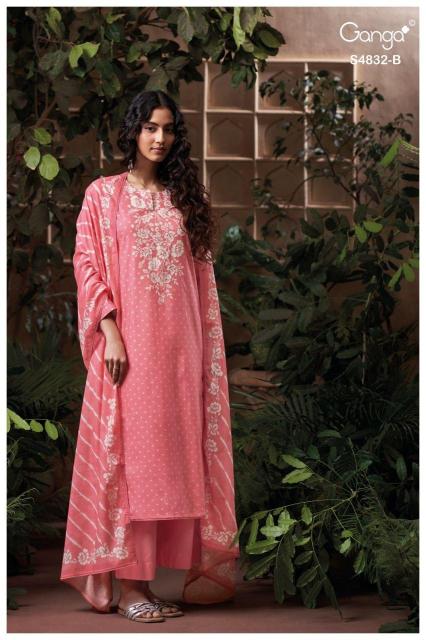 Ganga havya 4832 catalog designer code dress material wholesalers